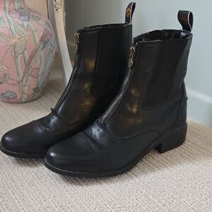 Black Leather Ankle Boots